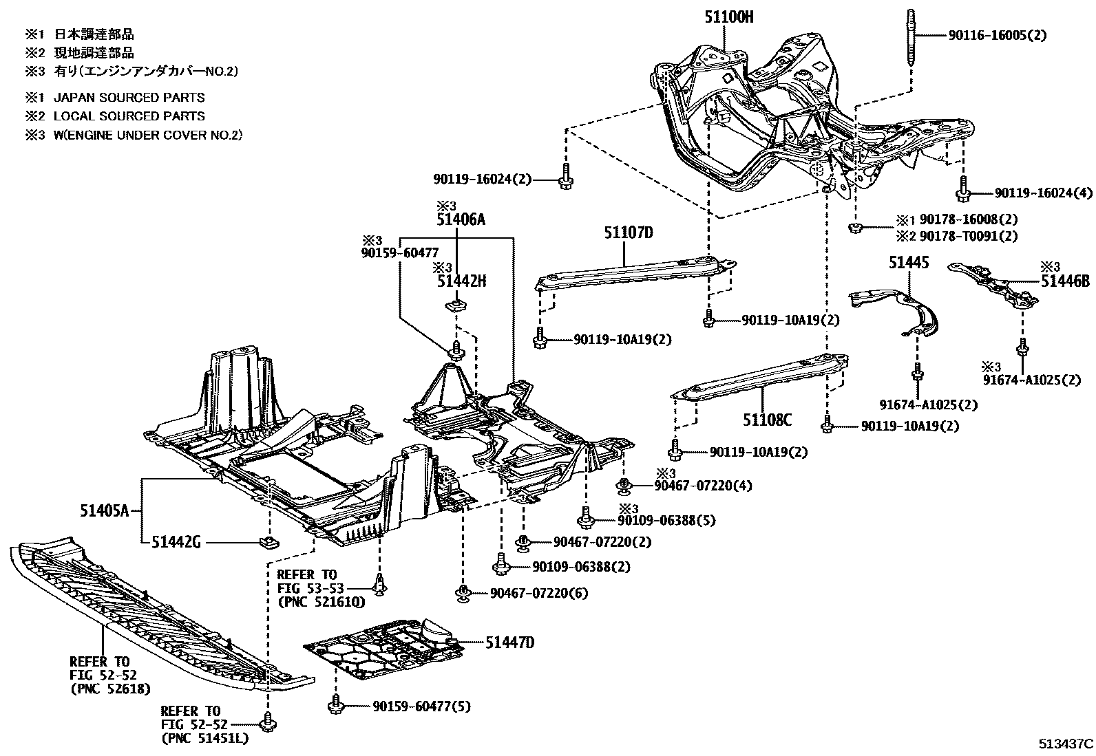 5152 — SUSPENSION CROSSMEMBER & UNDER COVER