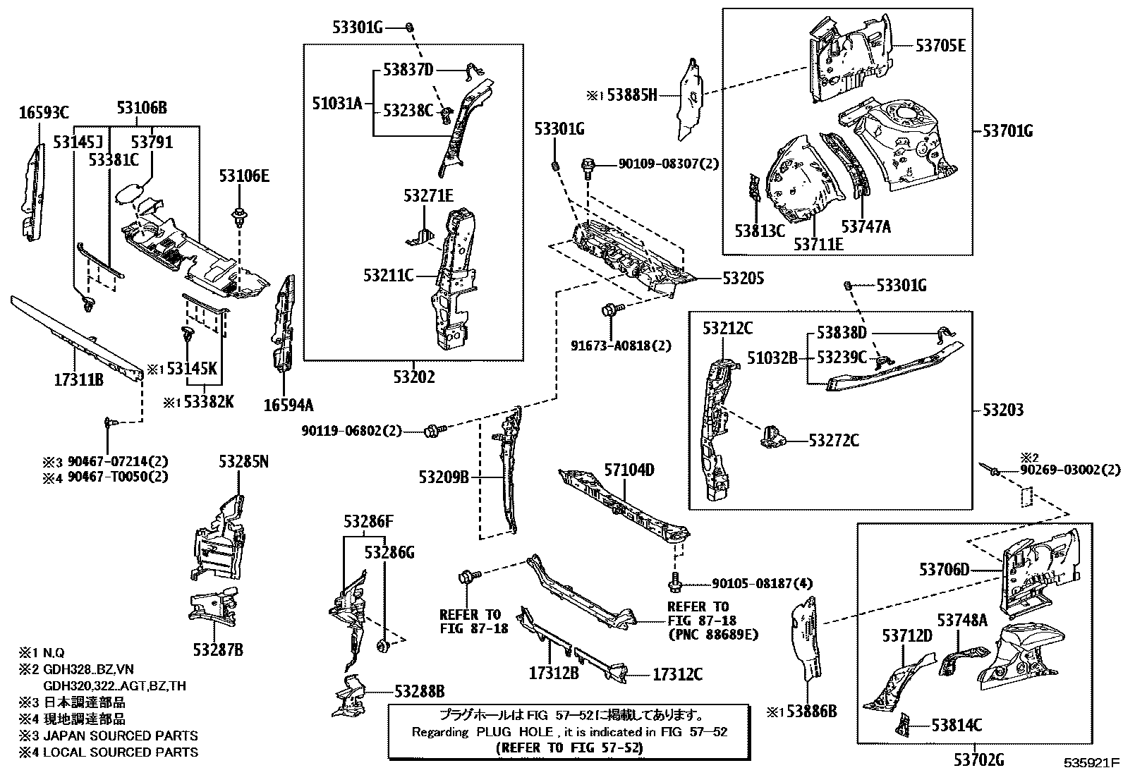5355 — FRONT FENDER APRON & DASH PANEL
