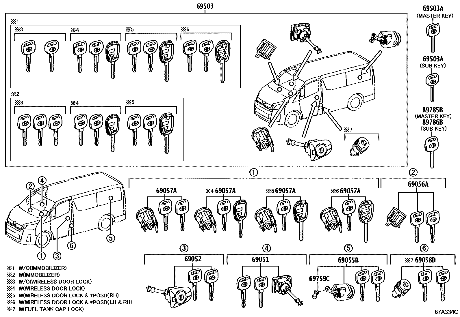 6765 — LOCK CYLINDER SET