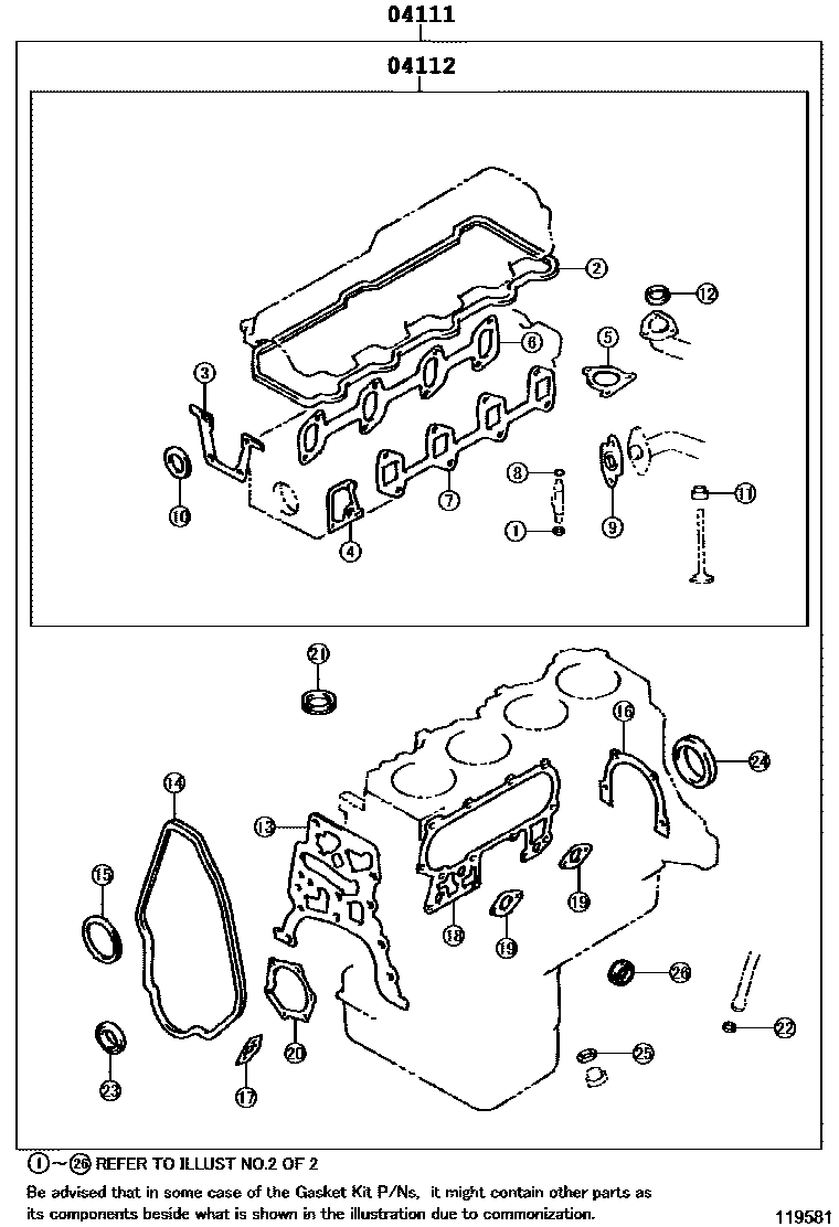 1103 — ENGINE OVERHAUL GASKET KIT