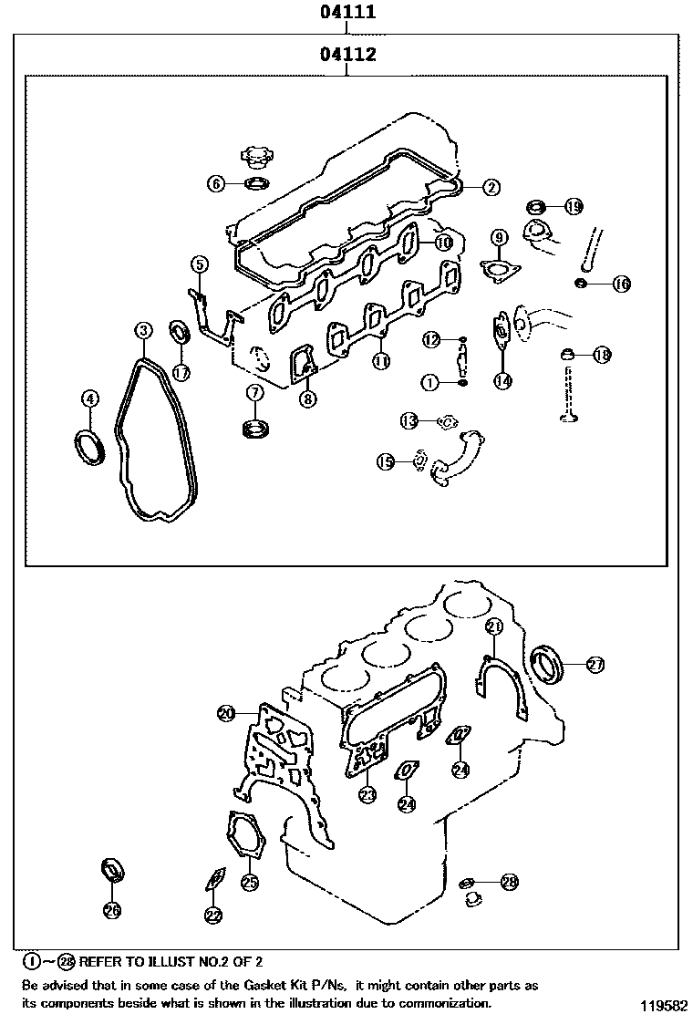 1103 — ENGINE OVERHAUL GASKET KIT