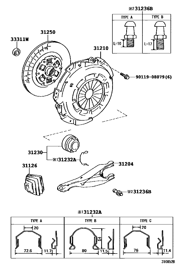 3101 — CLUTCH & RELEASE FORK