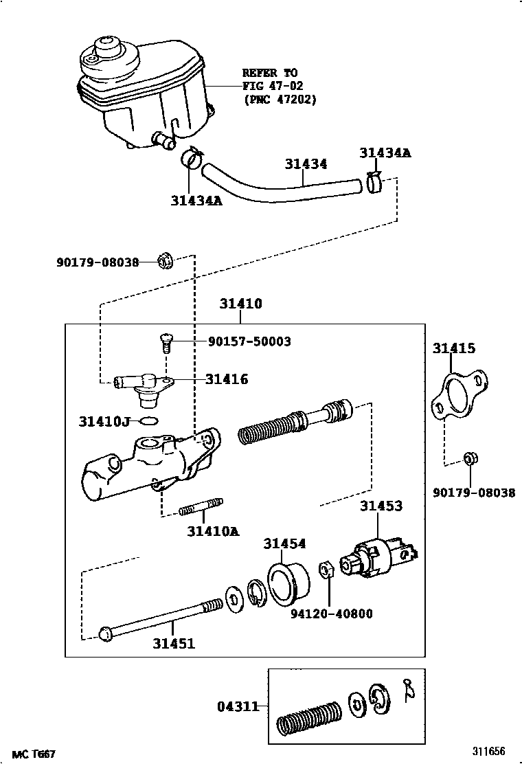 3103 — CLUTCH MASTER CYLINDER