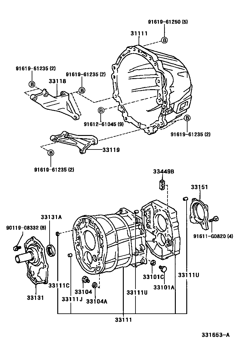 3302 — CLUTCH HOUSING & TRANSMISSION CASE (MTM)