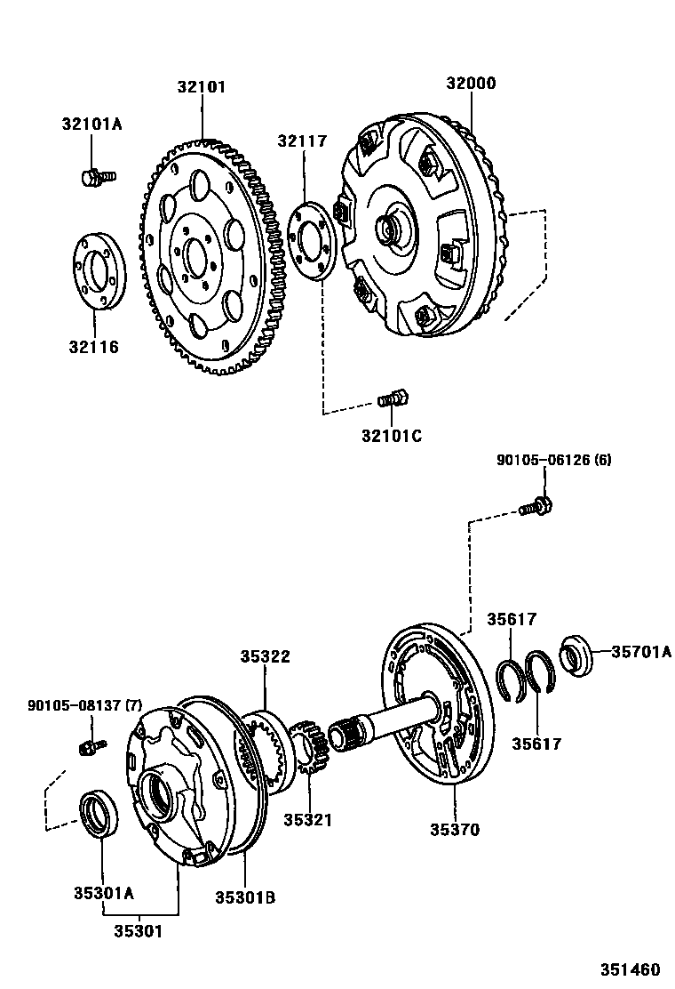 3502 — TORQUE CONVERTER, FRONT OIL PUMP & CHAIN (ATM)
