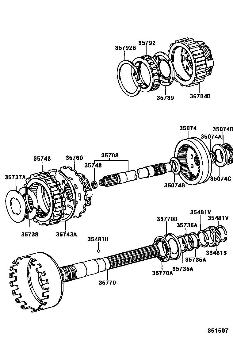3510 — PLANETARY GEAR, REVERSE PISTON & COUNTER GEAR(ATM)