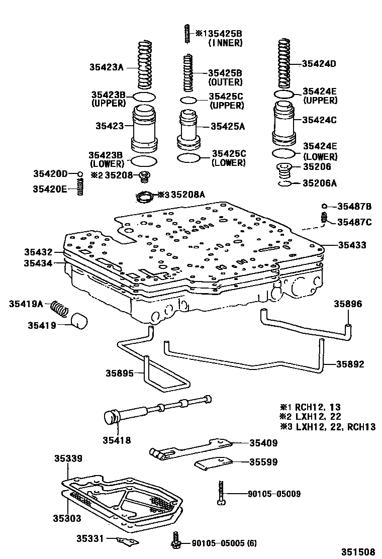 3512 — VALVE BODY & OIL STRAINER (ATM)