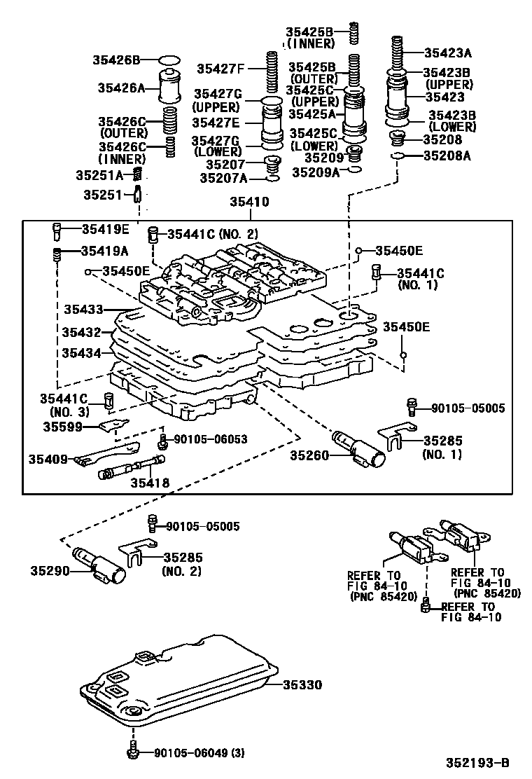 3512 — VALVE BODY & OIL STRAINER (ATM)