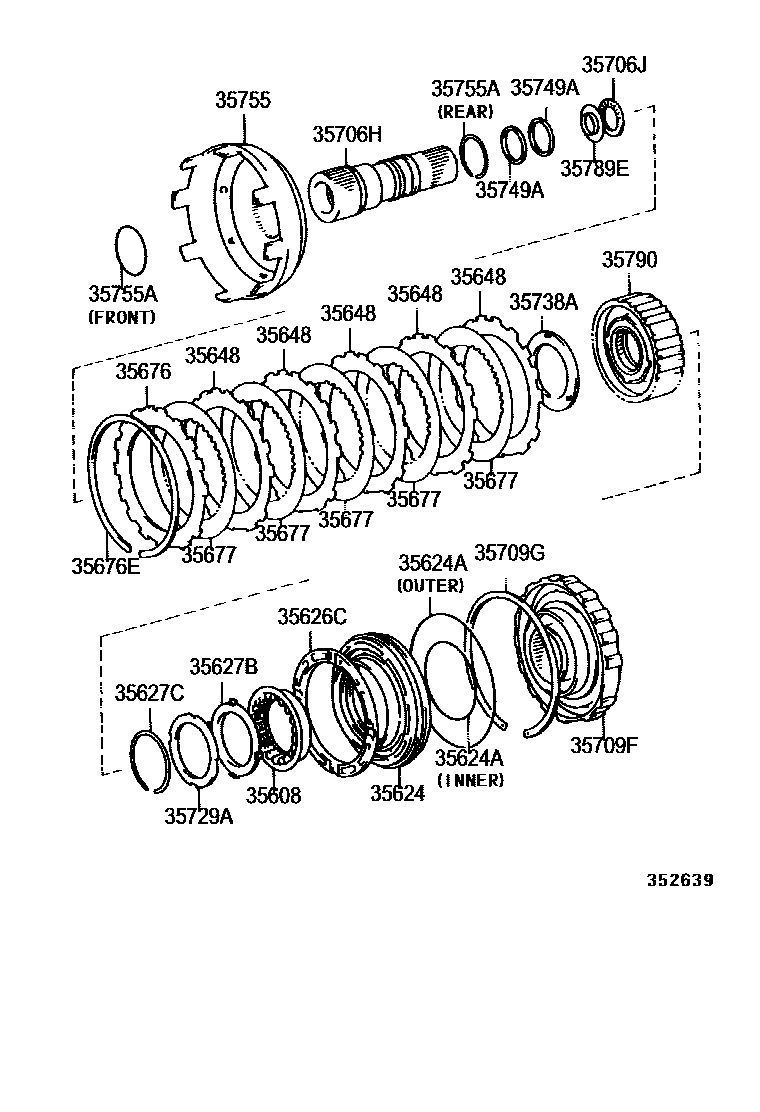 3508 — CENTER SUPPORT & PLANETARY SUN GEAR (ATM)