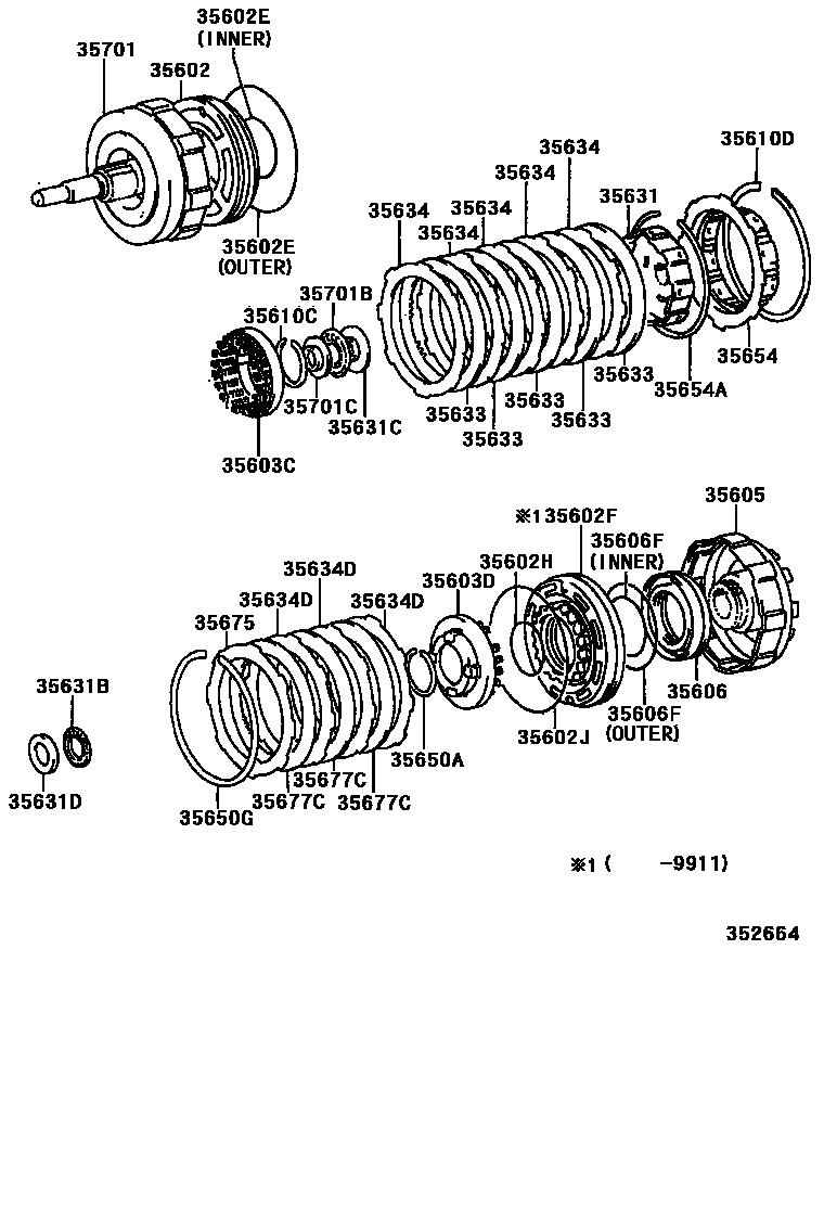 3507 — BRAKE BAND & MULTIPLE DISC CLUTCH (ATM)