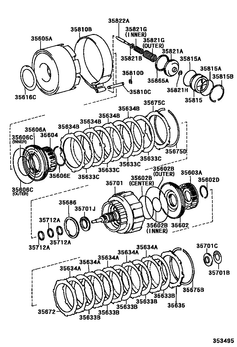3507 — BRAKE BAND & MULTIPLE DISC CLUTCH (ATM)