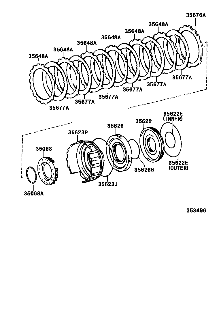 3509 — BRAKE NO.3, 1ST & REVERSE BRAKE (ATM)