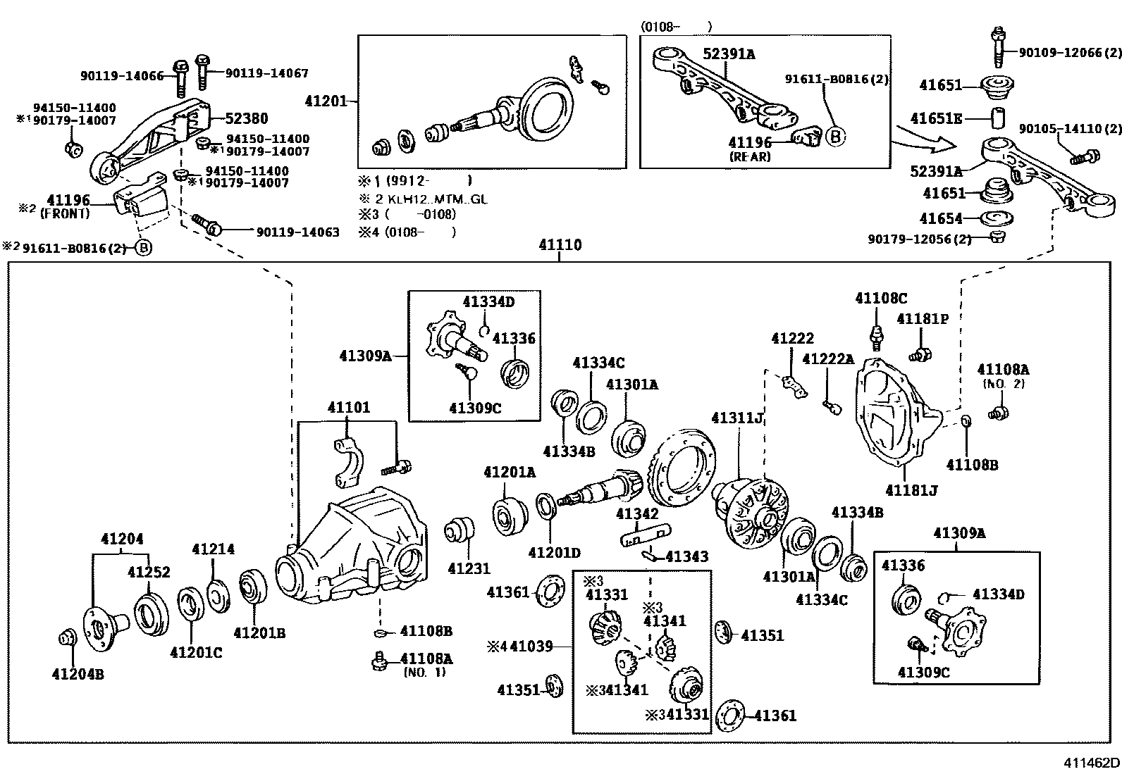 4101 — REAR AXLE HOUSING & DIFFERENTIAL