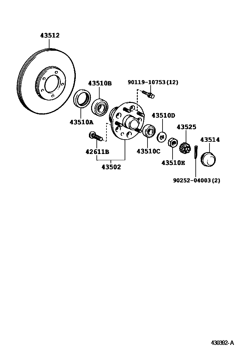 4303 — FRONT AXLE HUB