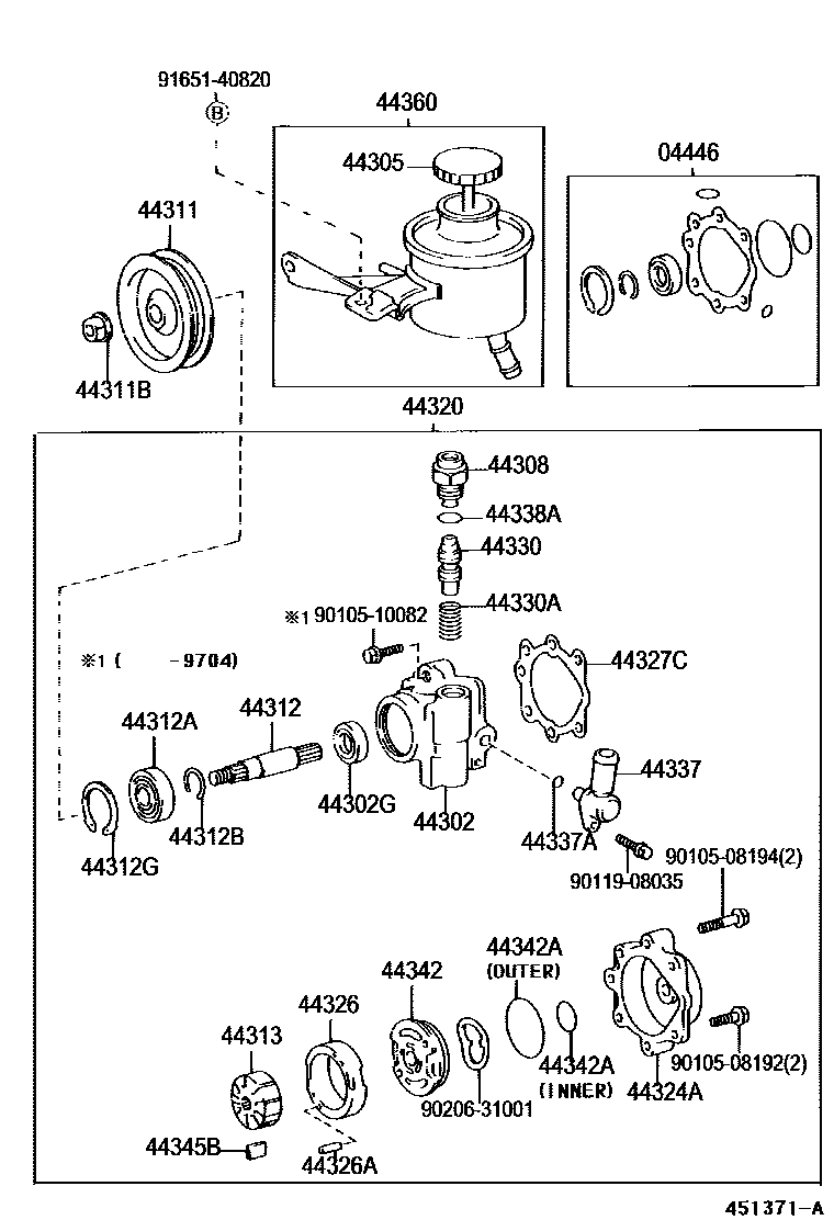 4502 — VANE PUMP & RESERVOIR (POWER STEERING)