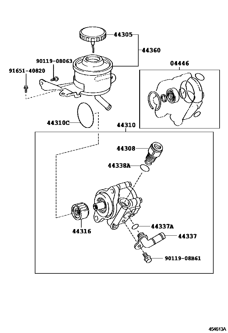 4502 — VANE PUMP & RESERVOIR (POWER STEERING)