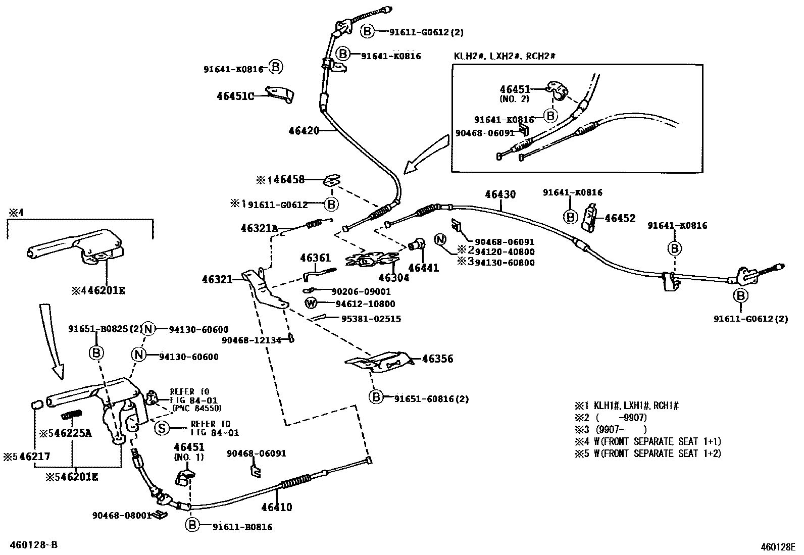 4601 — PARKING BRAKE & CABLE