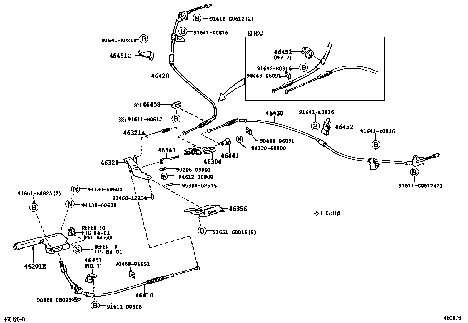 4601 — PARKING BRAKE & CABLE
