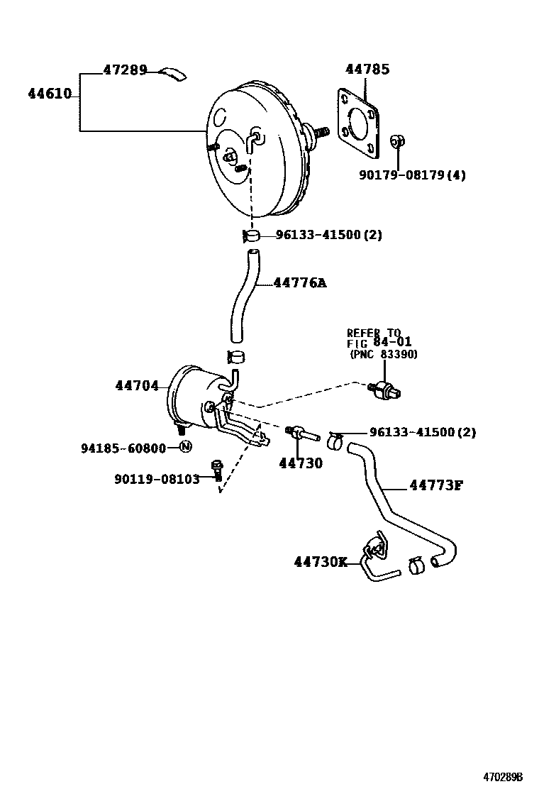 4703 — BRAKE BOOSTER & VACUUM TUBE