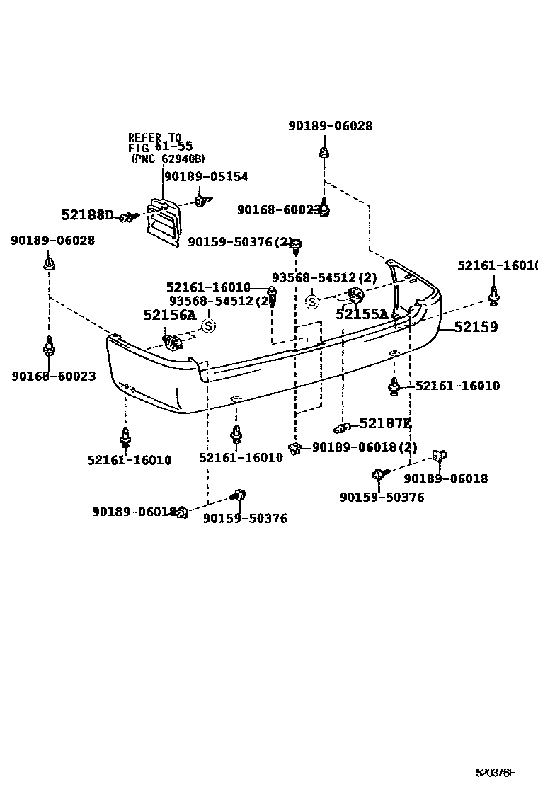 5253 — REAR BUMPER & BUMPER STAY