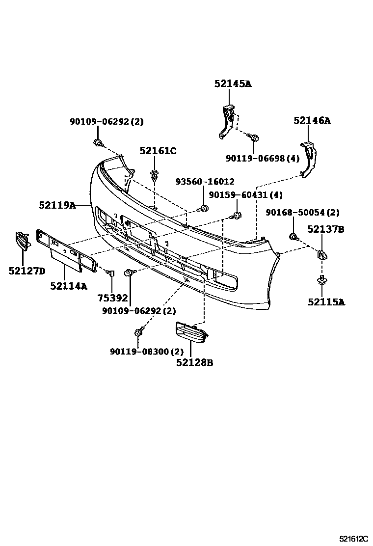 5252 — FRONT BUMPER & BUMPER STAY