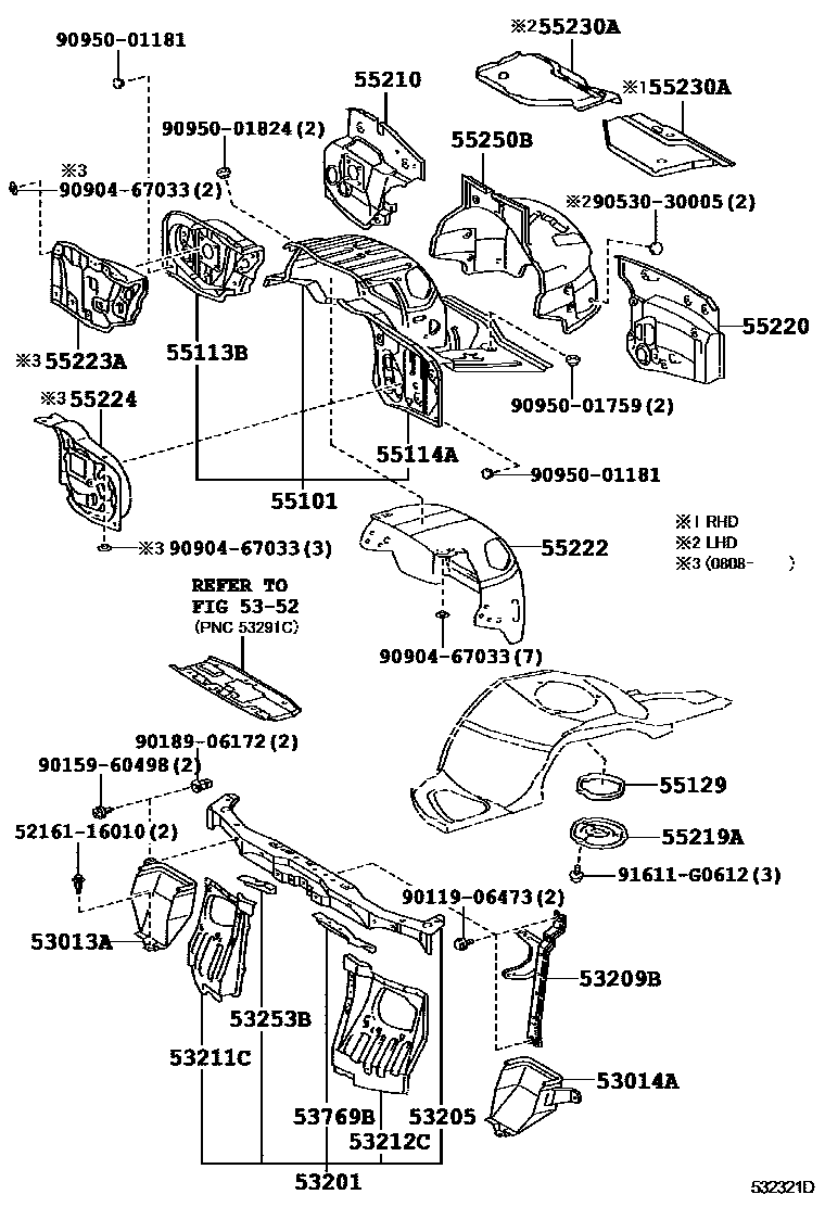5355 — FRONT FENDER APRON & DASH PANEL