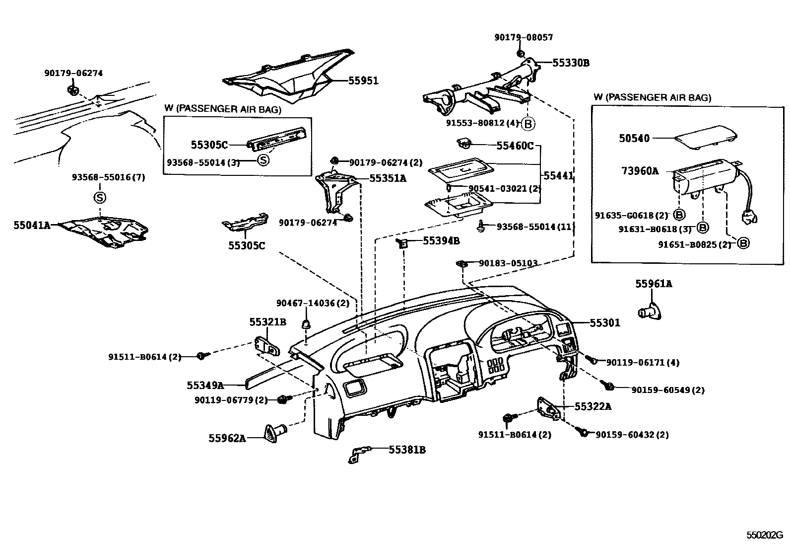5551 — INSTRUMENT PANEL & GLOVE COMPARTMENT