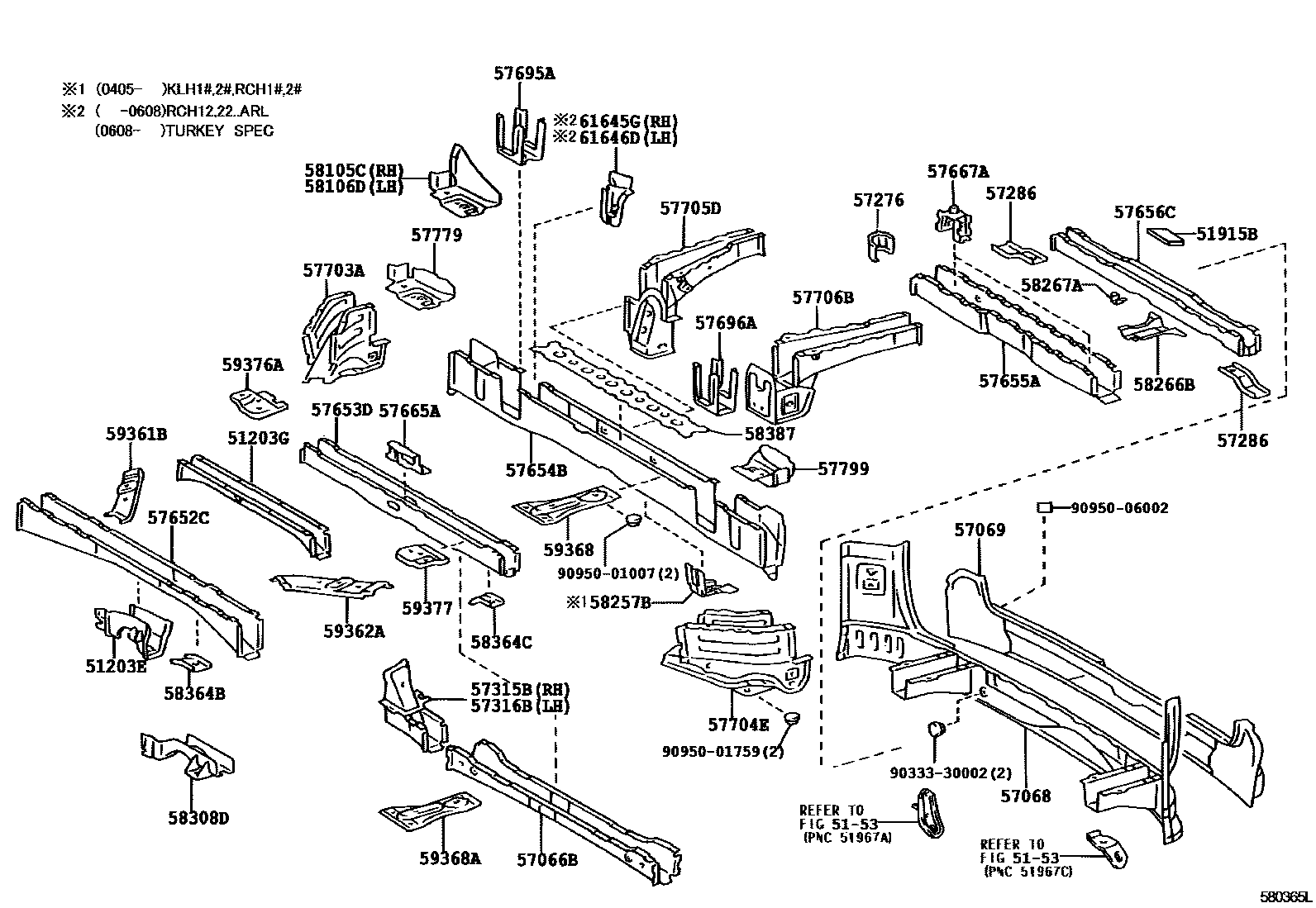5852 — REAR FLOOR PANEL & REAR FLOOR MEMBER