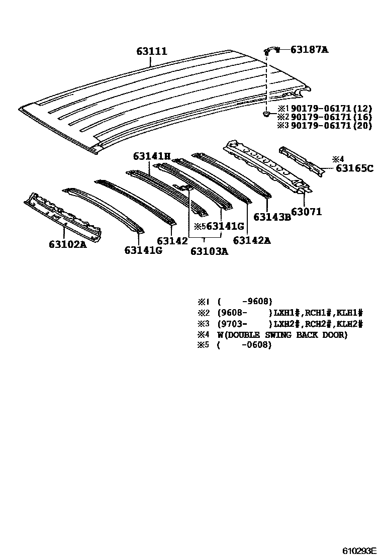 6153 — ROOF PANEL & BACK PANEL