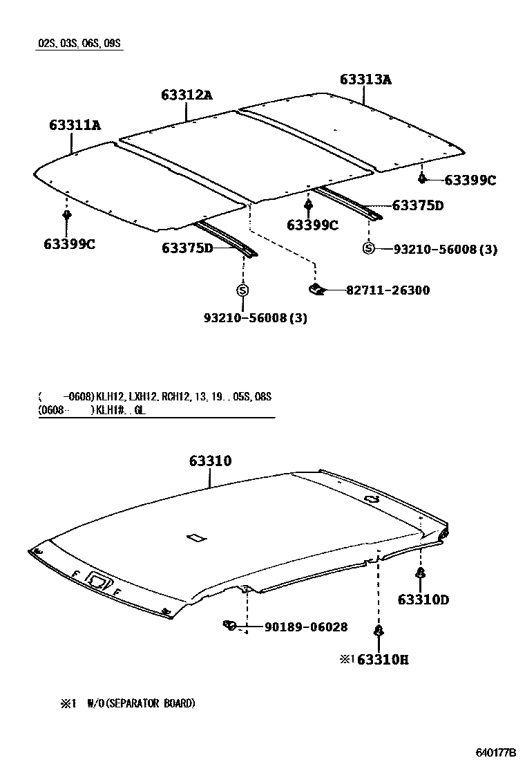 6452 — ROOF HEADLINING & SILENCER PAD