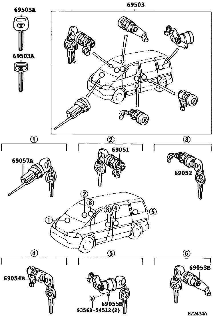 6765 — LOCK CYLINDER SET