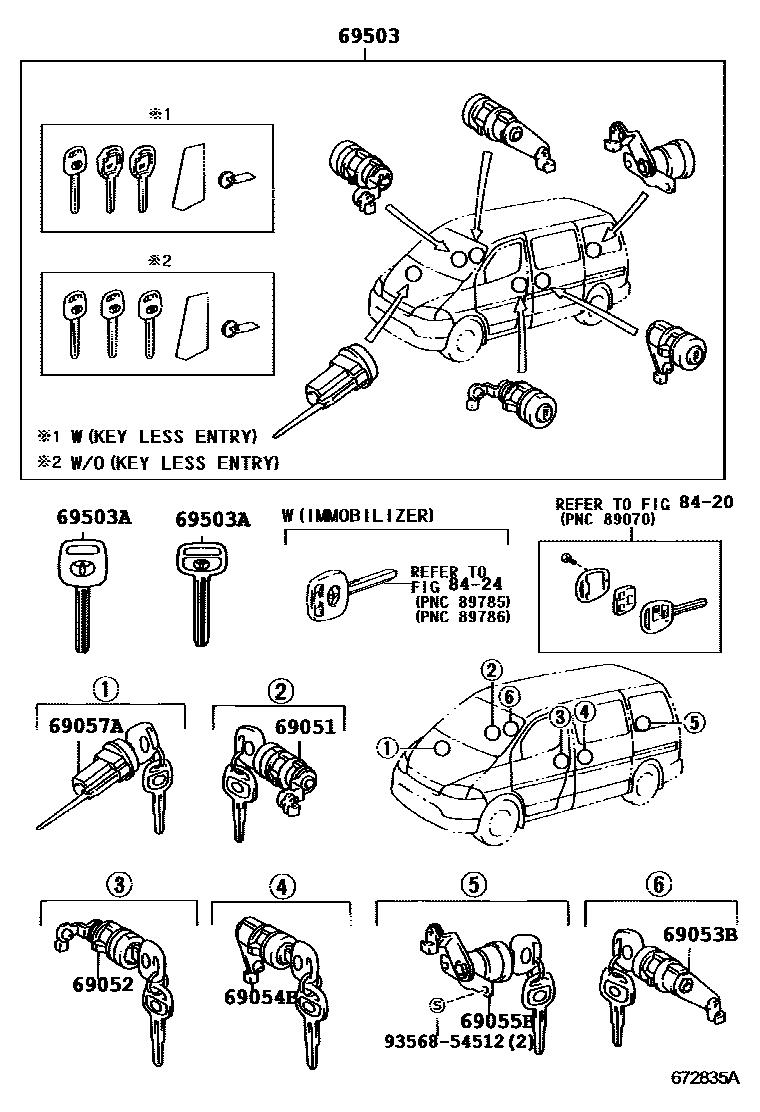 6765 — LOCK CYLINDER SET