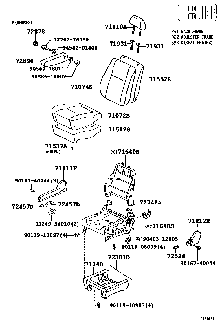 7151 — SEAT & SEAT TRACK