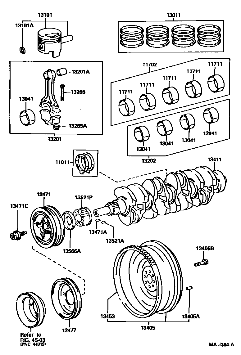 1301 — CRANKSHAFT & PISTON