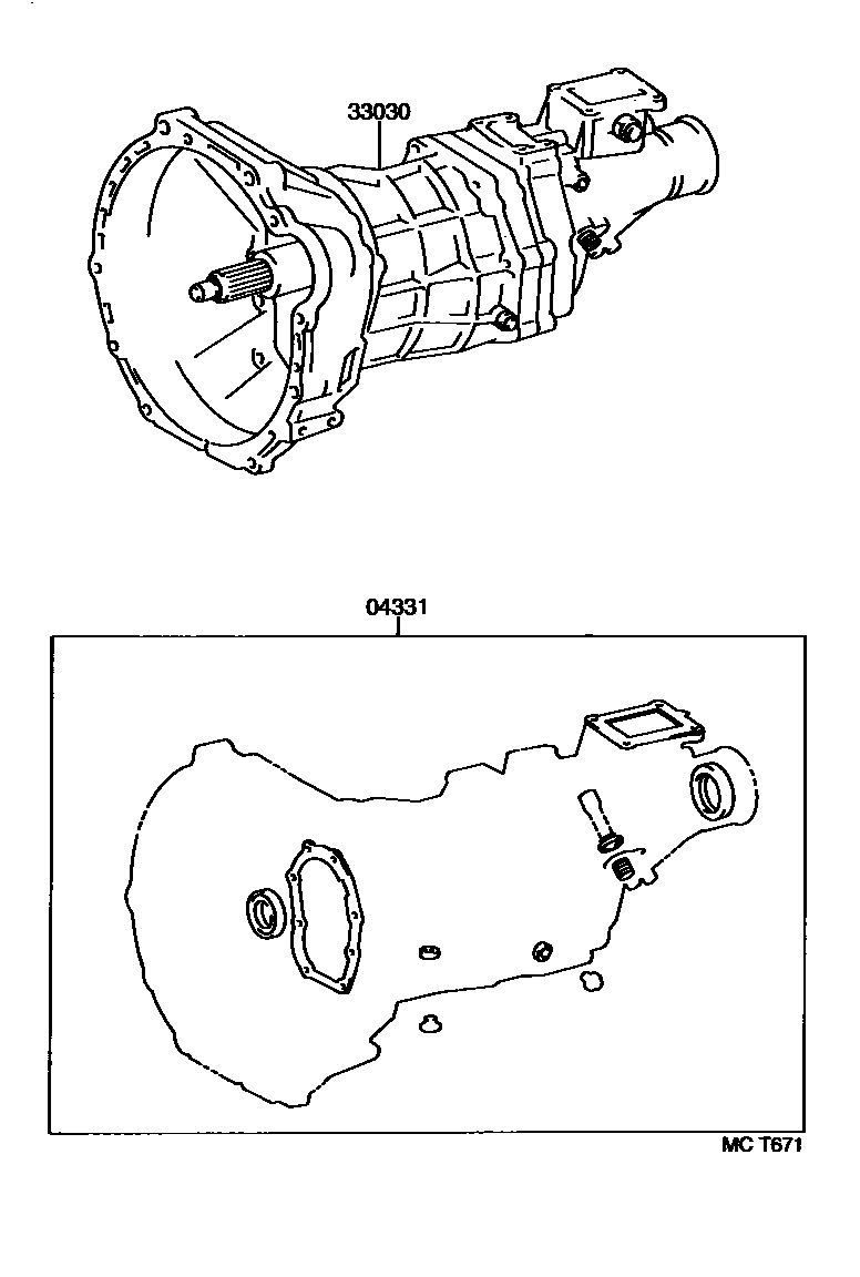 3301 — TRANSAXLE OR TRANSMISSION ASSY & GASKET KIT (MTM)