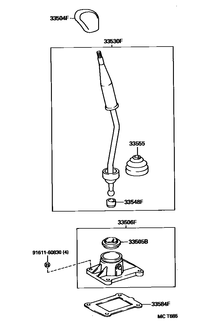 3312 — SHIFT LEVER & RETAINER