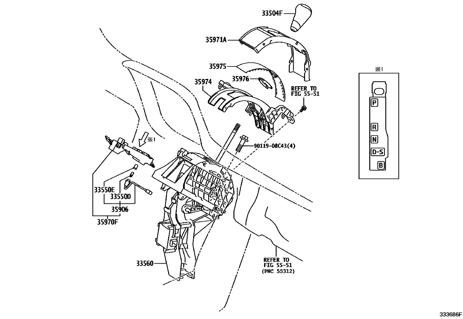 3312 — SHIFT LEVER & RETAINER