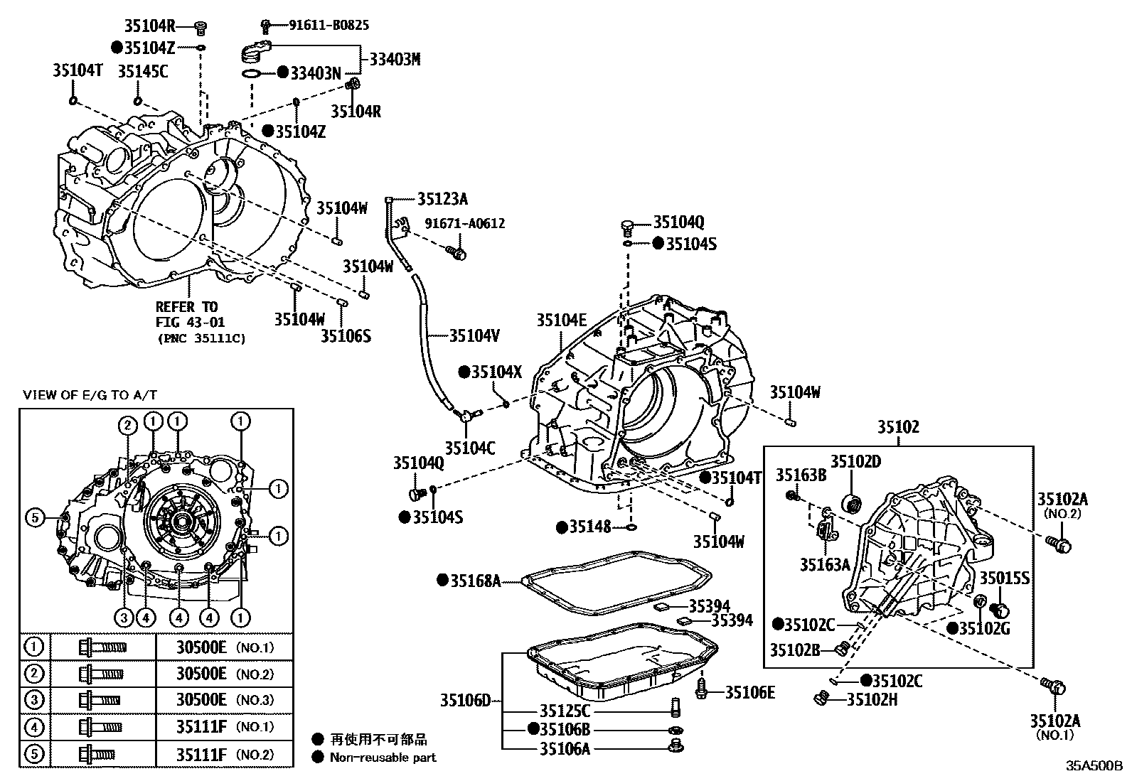 3503 — TRANSMISSION CASE & OIL PAN (ATM)