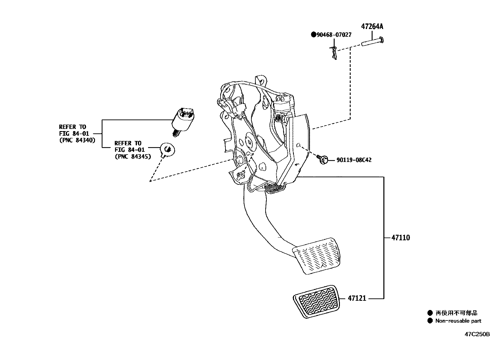 4701 — BRAKE PEDAL & BRACKET