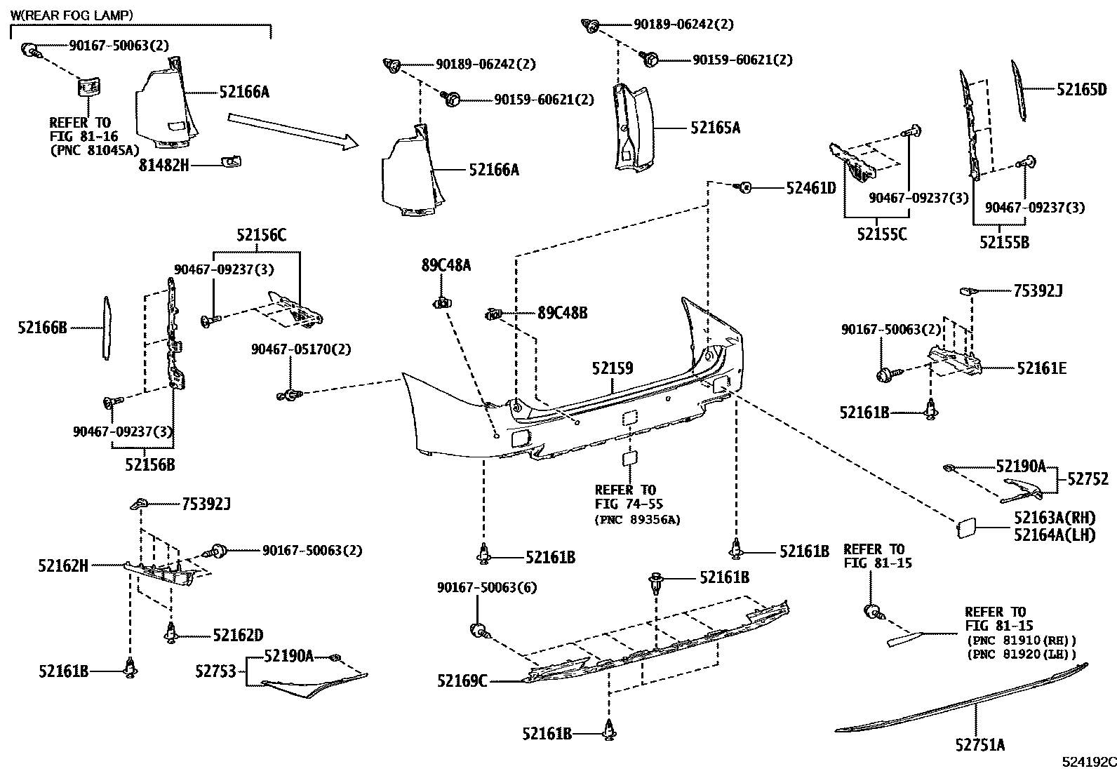 5253 — REAR BUMPER & BUMPER STAY