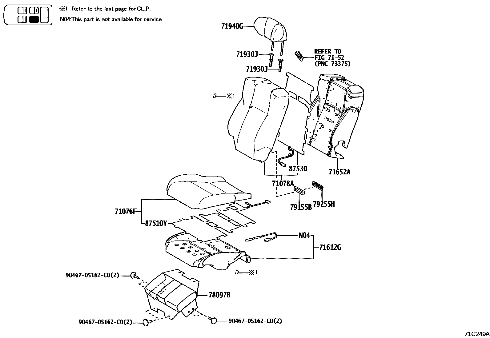 7157 — REAR SEAT &  SEAT TRACK