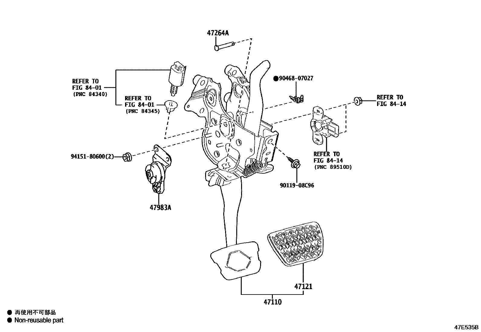 4701 — BRAKE PEDAL & BRACKET