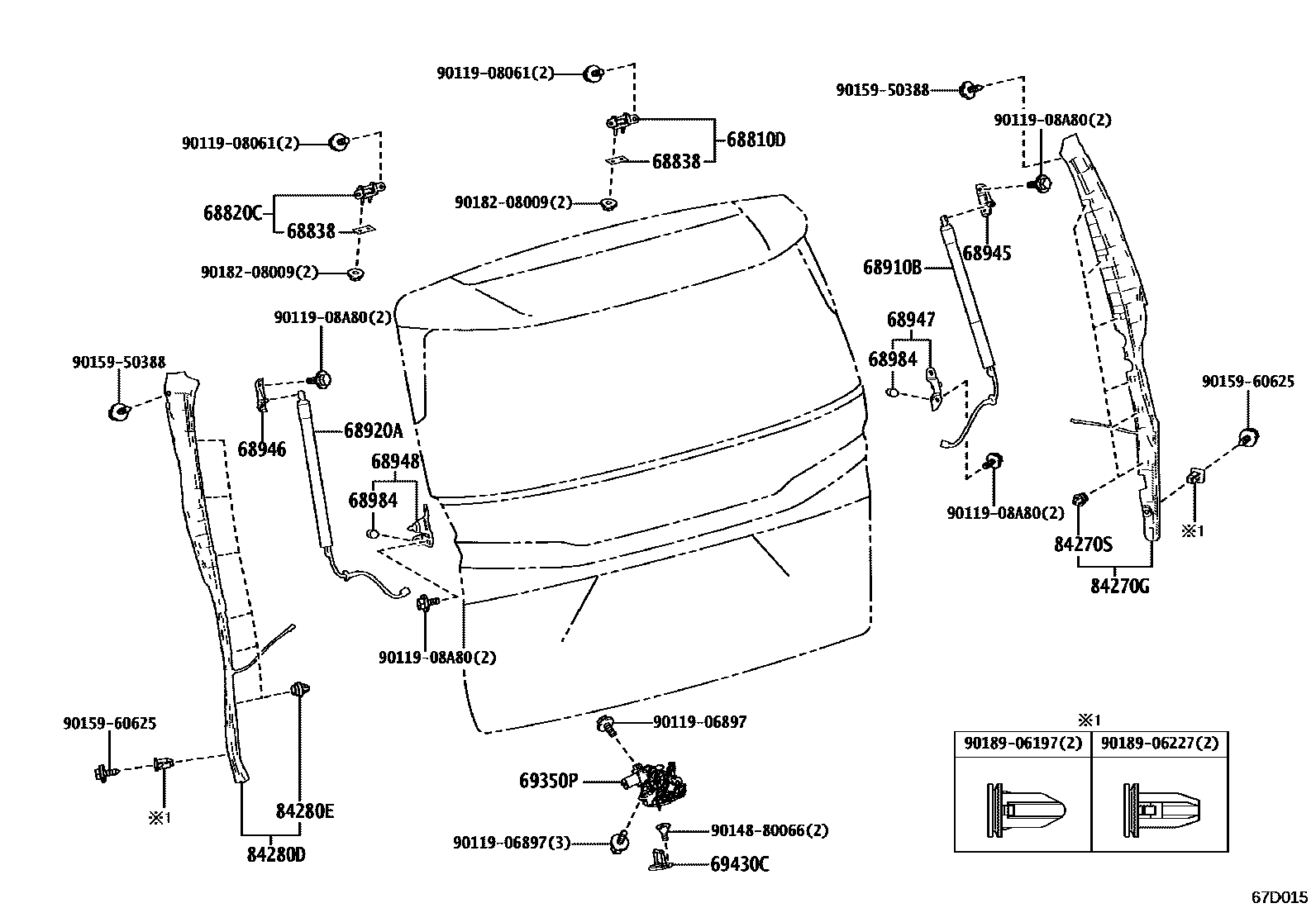 6762 — BACK DOOR LOCK & HINGE