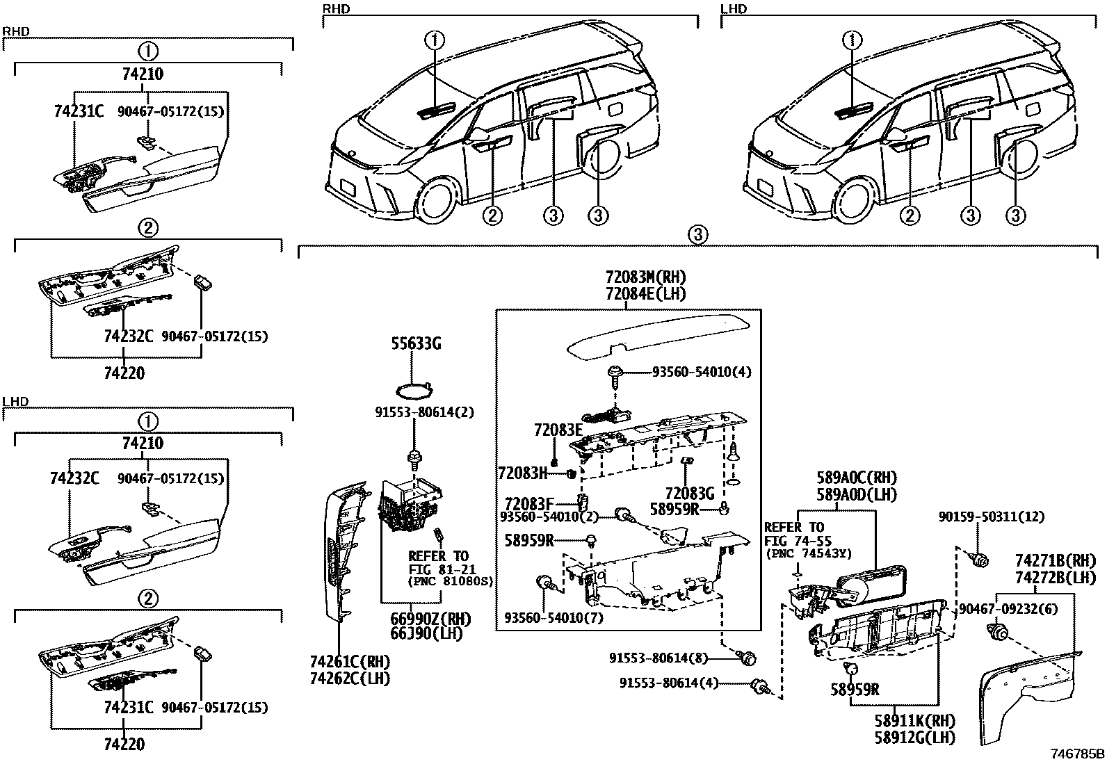 7451 — ARMREST & VISOR
