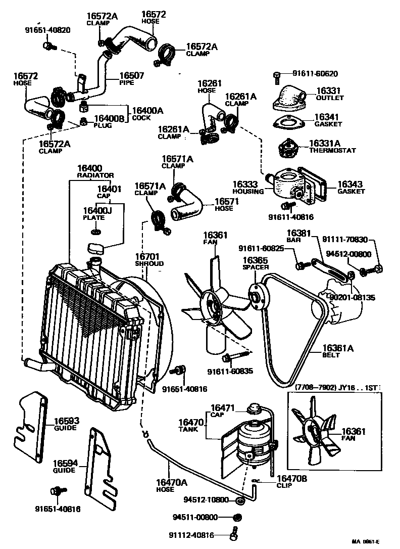 1603 — RADIATOR & WATER OUTLET