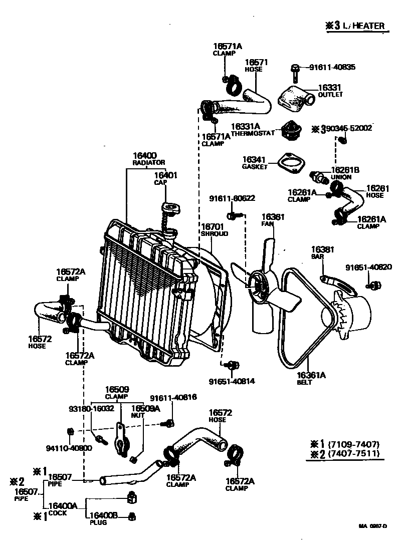 1603 — RADIATOR & WATER OUTLET