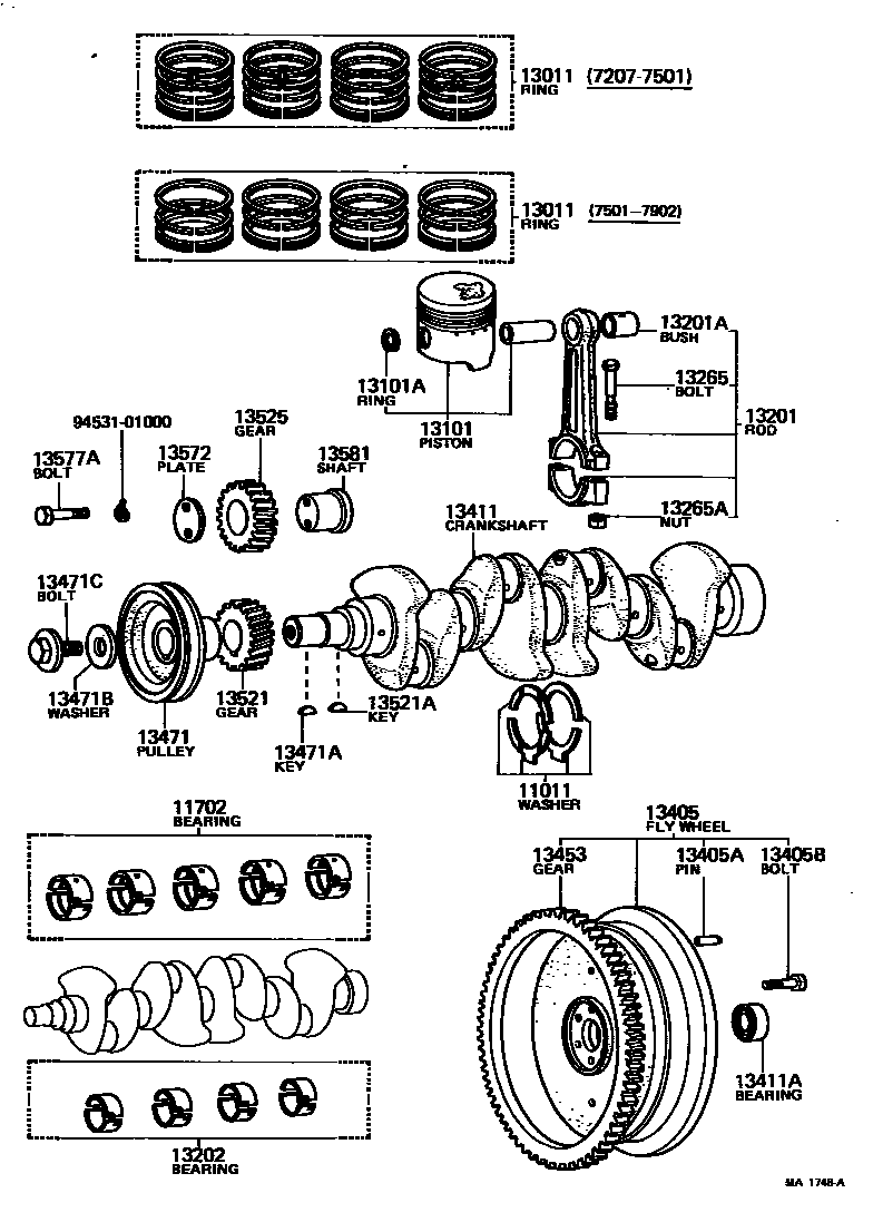 1301 — CRANKSHAFT & PISTON