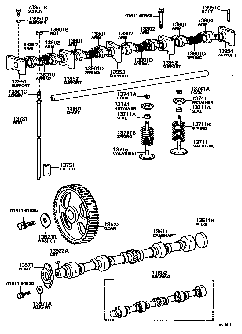 1302 — CAMSHAFT & VALVE