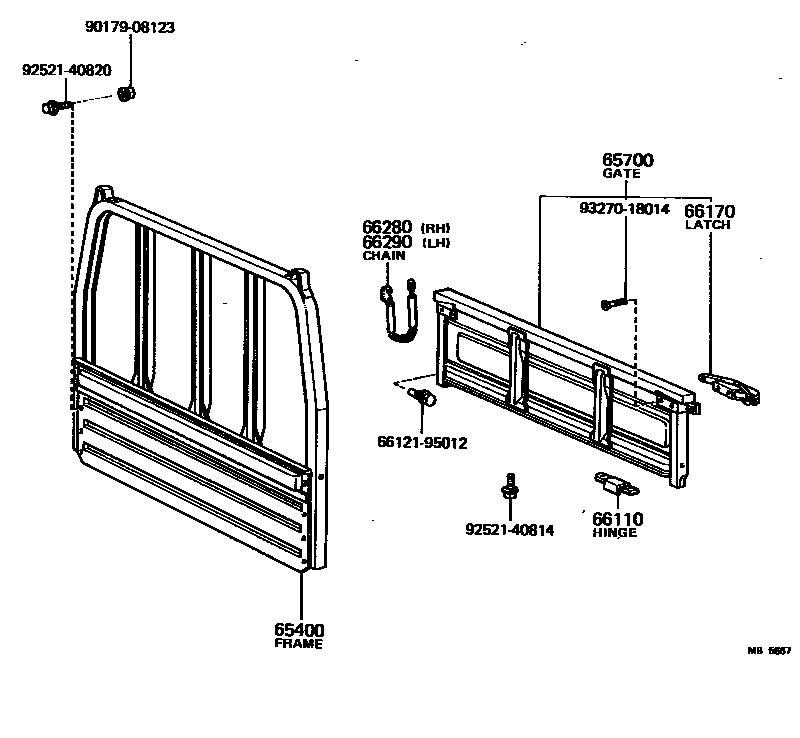 6553 — REAR BODY GUARD FRAME & TAIL GATE