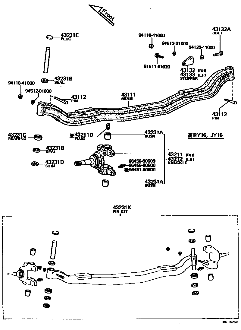 4802 — FRONT AXLE ARM & STEERING KNUCKLE
